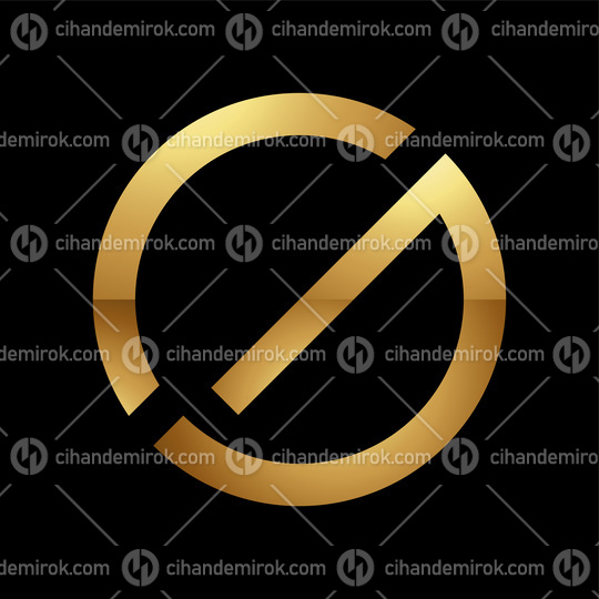 Golden Letter G Symbol on a Black Background - Icon 9