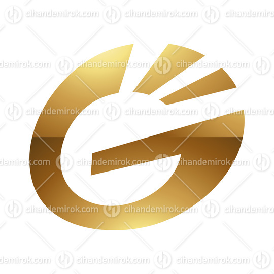 Golden Letter G Symbol on a White Background - Icon 1