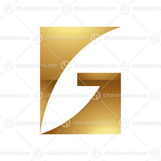 Golden Letter G Symbol on a White Background - Icon 2