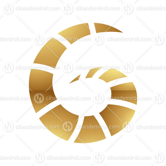 Golden Letter G Symbol on a White Background - Icon 5