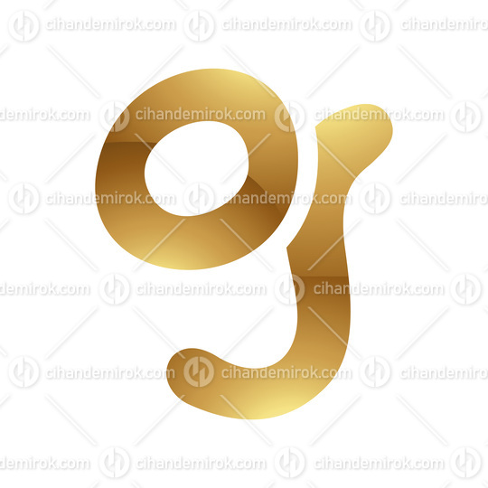 Golden Letter G Symbol on a White Background - Icon 6