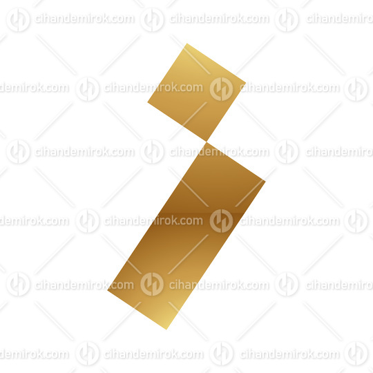 Golden Letter I Symbol on a White Background - Icon 1