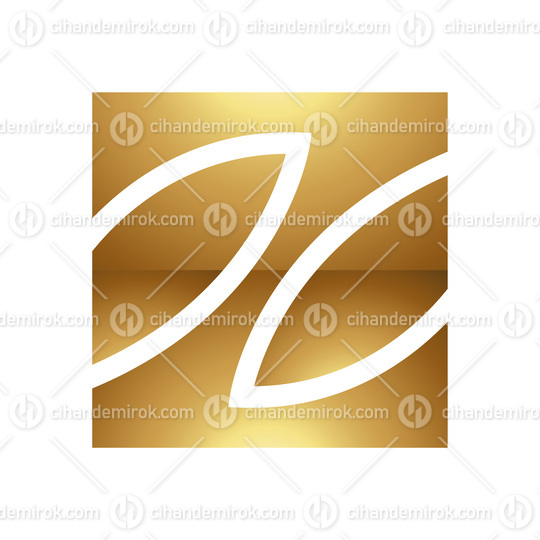 Golden Letter Z Symbol on a White Background - Icon 9