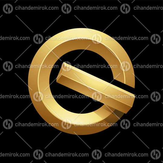 Golden Round Embossed Letter G on a Black Background