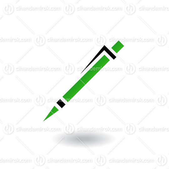 Green and Black Automatic Mechanical Pencil Icon