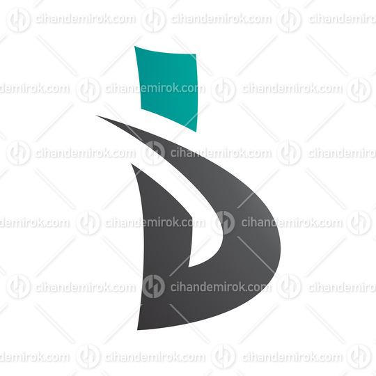 Green and Black Bold Spiky Letter B Icon