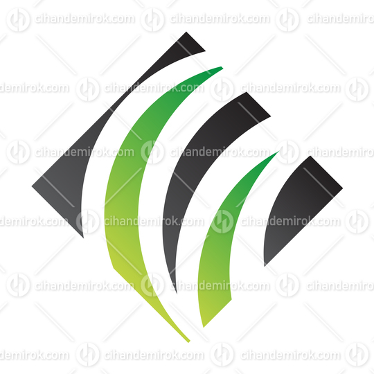Green and Black Grass-Like Square Logo Icon - Bundle No: 017