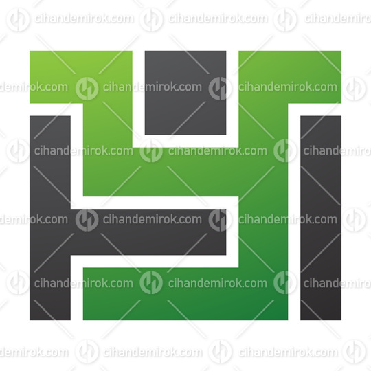 Green and Black Rectangle Shaped Letter Y Icon