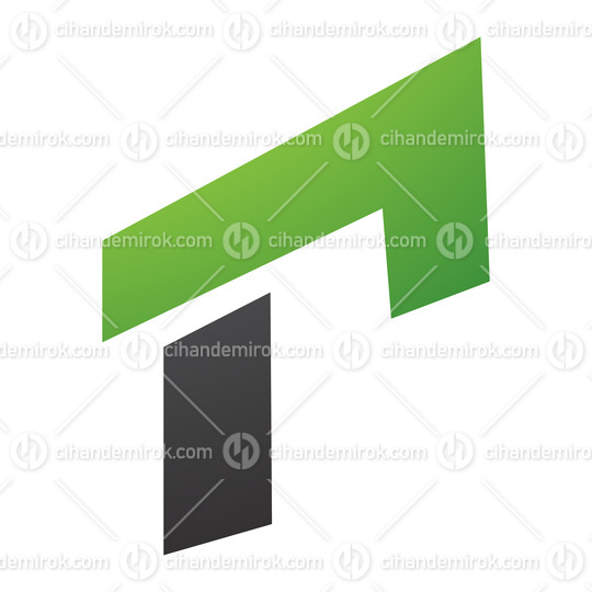 Green and Black Rectangular Letter R Icon