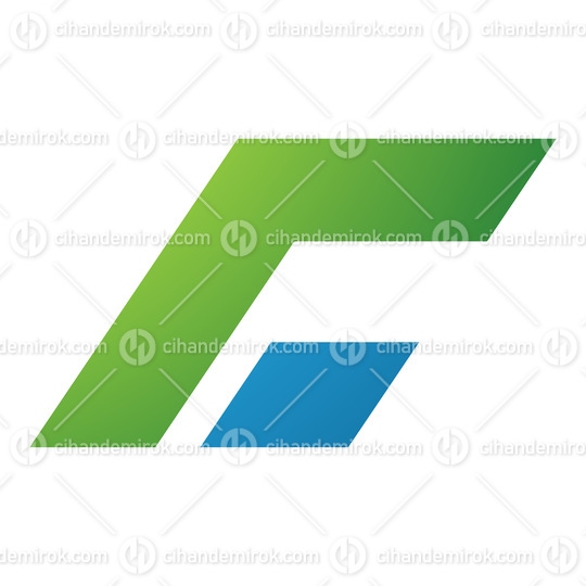 Green and Blue Rectangular Italic Letter C Icon
