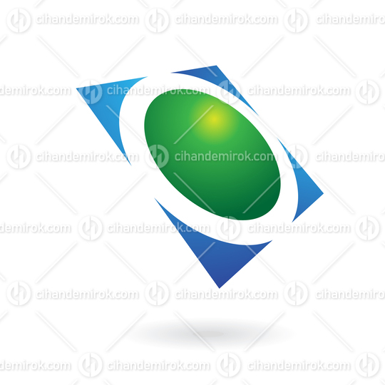 Green and Blue Shiny Circle Logo Icon