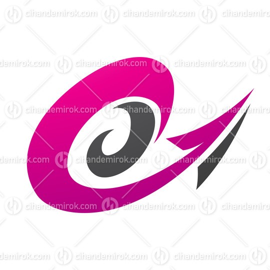 Hurricane Shaped Arrow in Magenta and Black Colors