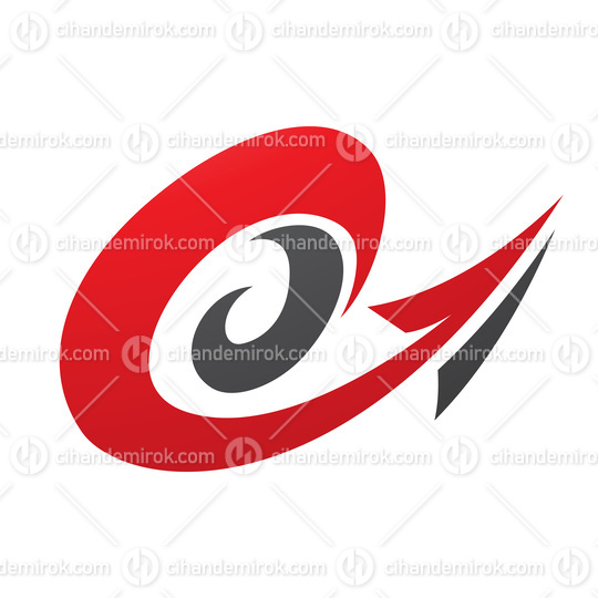 Hurricane Shaped Arrow in Red and Black Colors