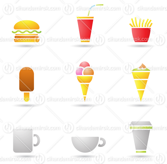 Ice Cream, Coffee and Fast Food Icons