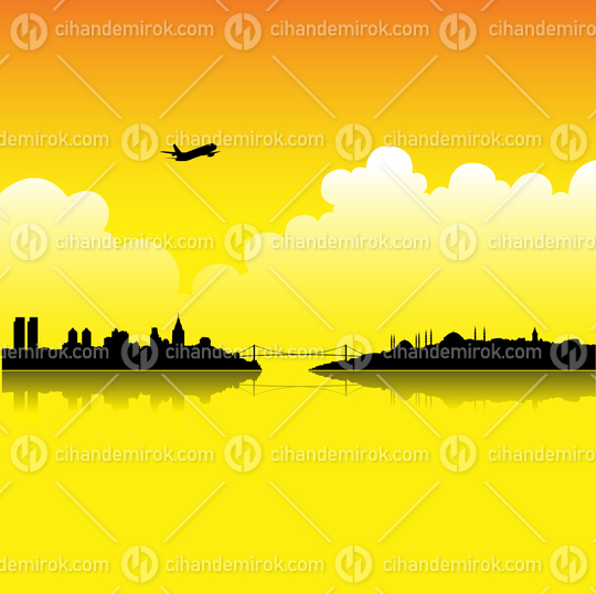 Illustration of Istanbul at Sunset