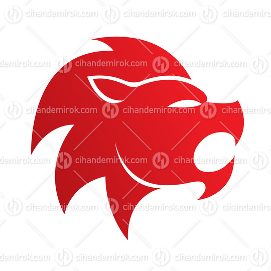 Leo Zodiac Sign with Red Lion Icon