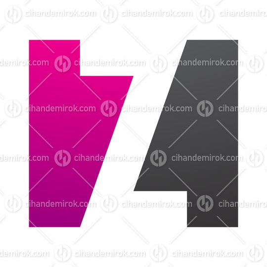 Magenta and Black Rectangle Shaped Letter Z Icon