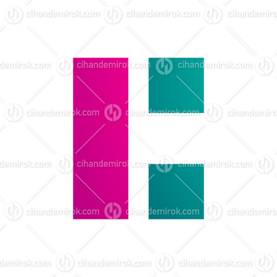 Magenta and Green Rectangular Letter C Icon