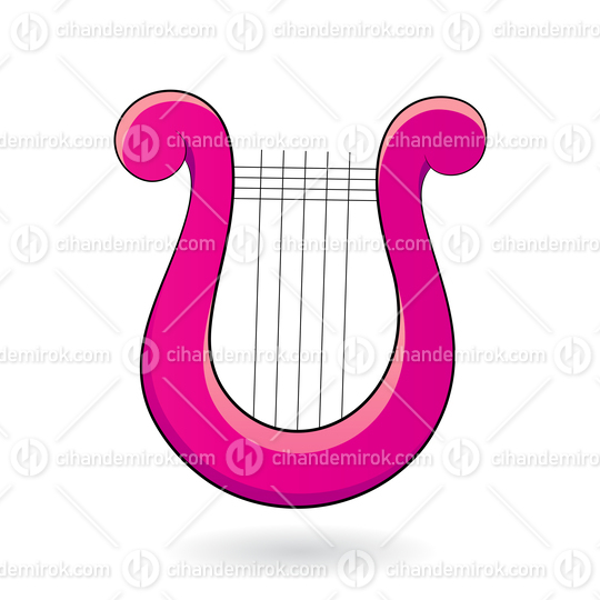 Magenta Cartoon Harp Icon
