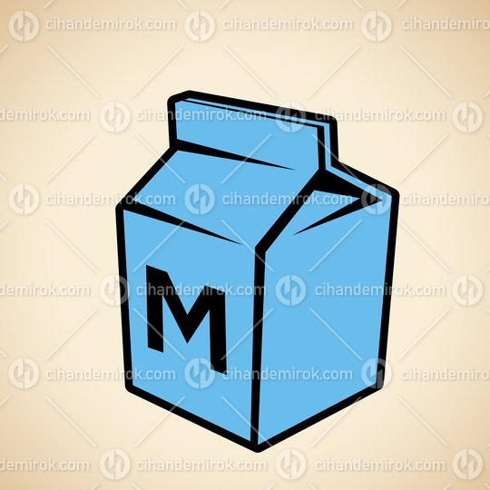 Milk Icon isolated on a Beige Background Vector Illustration