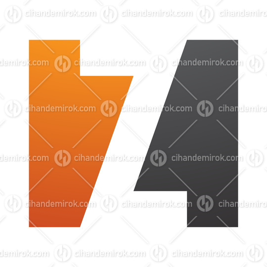 Orange and Black Rectangle Shaped Letter Z Icon