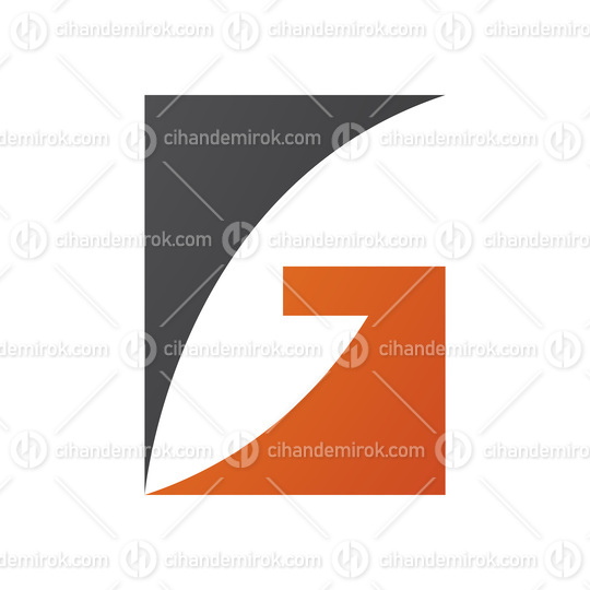 Orange and Black Rectangular Letter G Icon