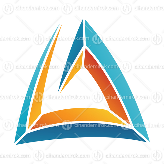 Orange and Blue Spiky Aquatic Letter A Logo Icon - Bundle No: 031