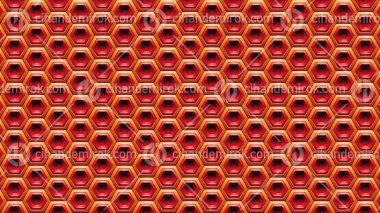 Orange and Red Embossed Hexagon Background Vector Illustration