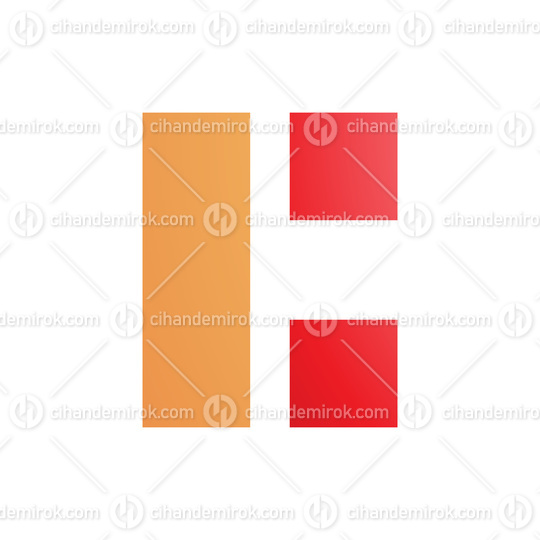 Orange and Red Rectangular Letter C Icon