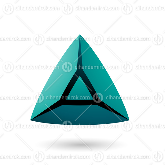 Persian Green and Bold 3d Pyramid Vector Illustration