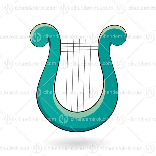 Persian Green Cartoon Harp Icon