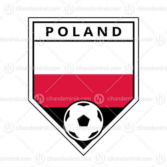 Poland Angled Team Badge for Football Tournament