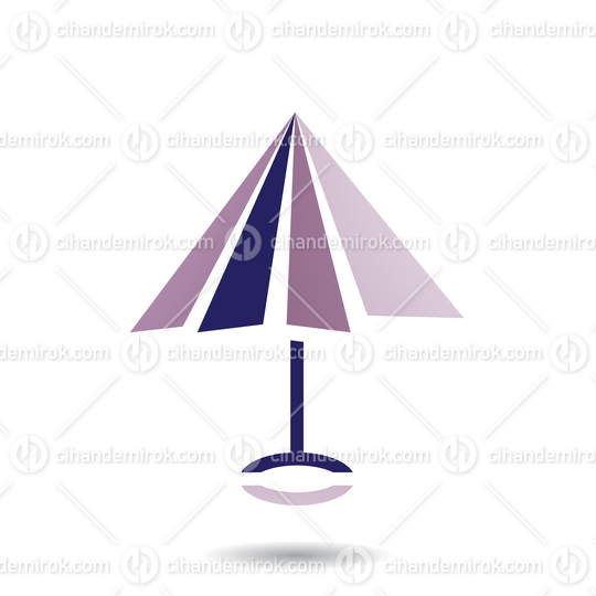 Purple Abstract Simplistic Umbrella Icon