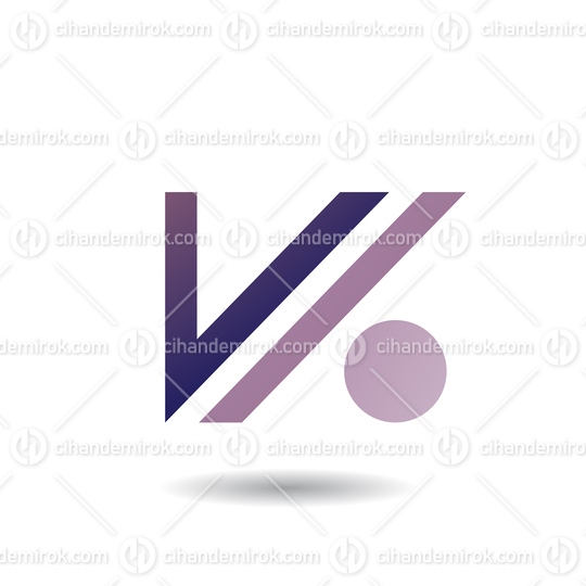 Purple Letters V and A with a Dot Icon