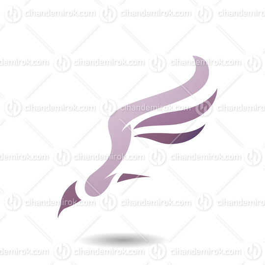 Purple Long Winged Bird Icon