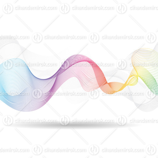 Rainbow Colored Abstract Smoke Lines