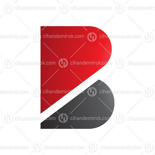 Red and Black Bold Letter B Icon