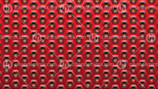 Red and Black Embossed Spaced-out Hexagon Background