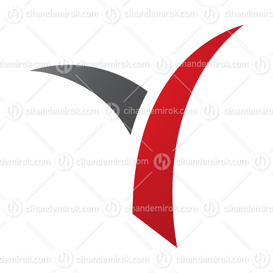 Red and Black Grass Shaped Letter Y Icon