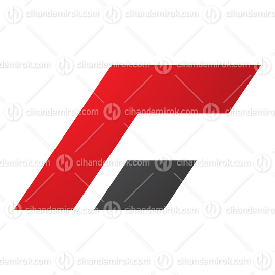 Red and Black Rectangular Italic Letter C Icon