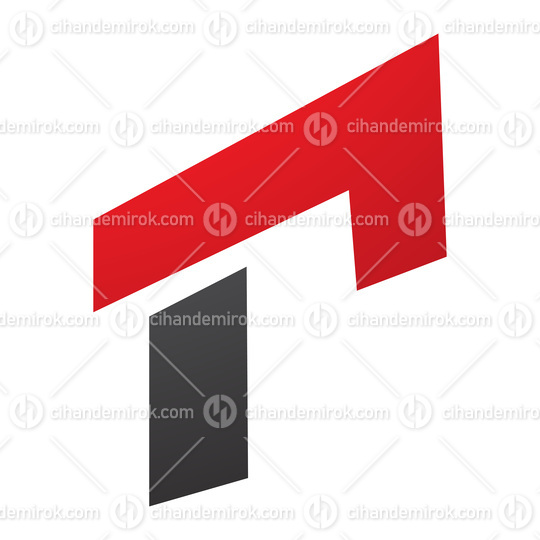 Red and Black Rectangular Letter R Icon