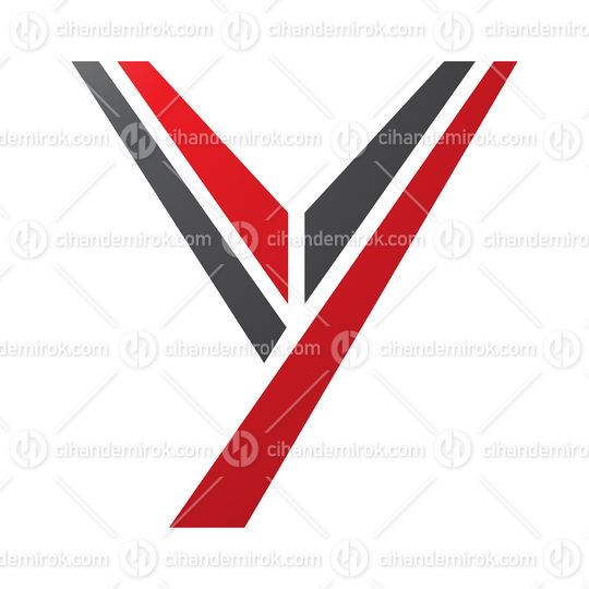 Red and Black Uppercase Letter Y Icon