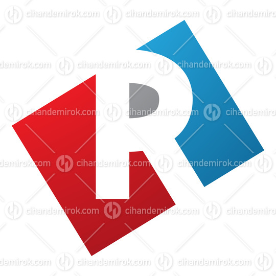 Red and Blue Rectangle Shaped Letter R Icon