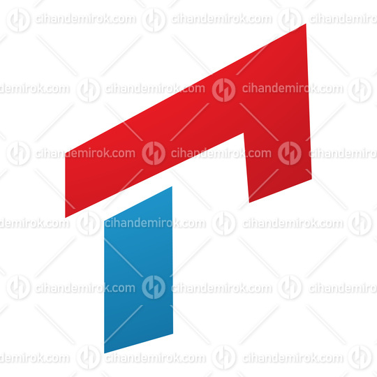 Red and Blue Rectangular Letter R Icon