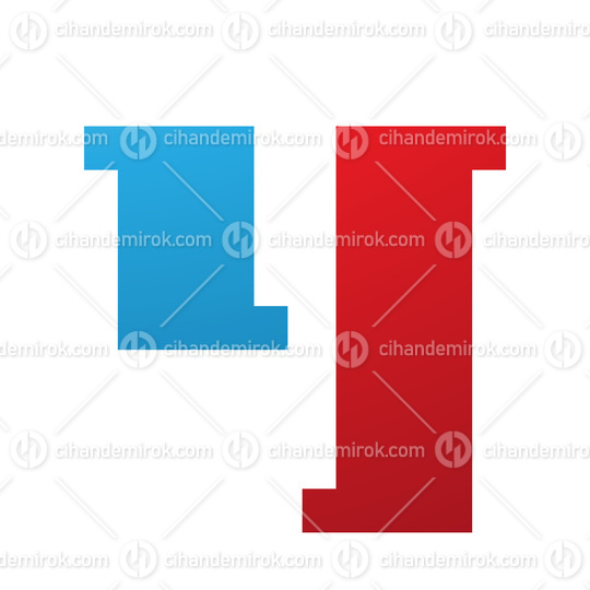 Red and Blue Stamp Shaped Letter Y Icon