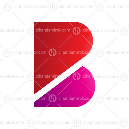 Red and Magenta Bold Letter B Icon