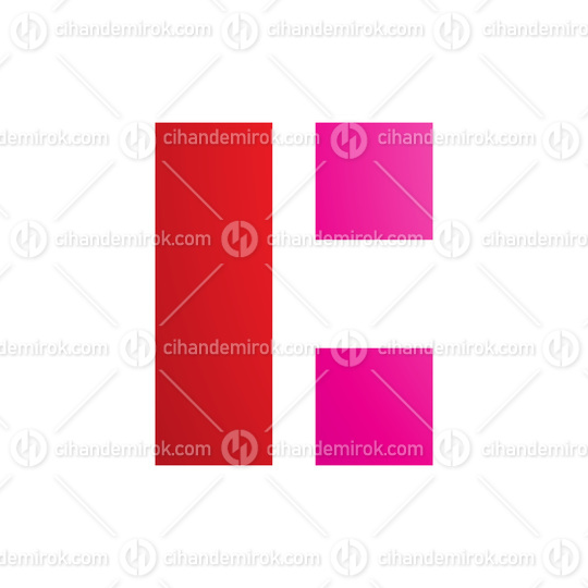 Red and Magenta Rectangular Letter C Icon