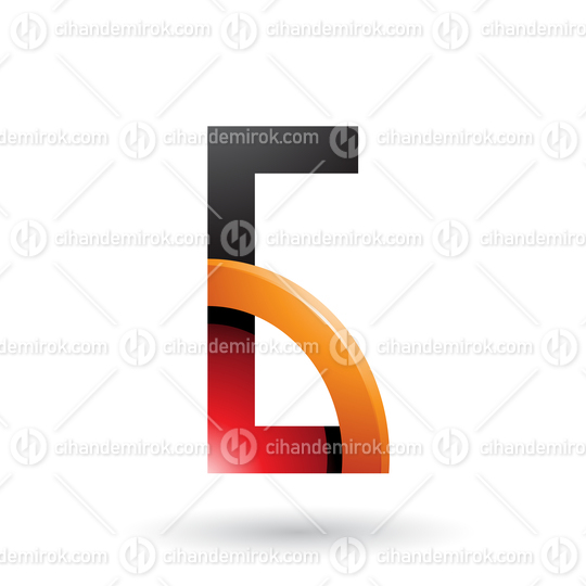 Red and Orange Letter G with a Glossy Quarter Circle