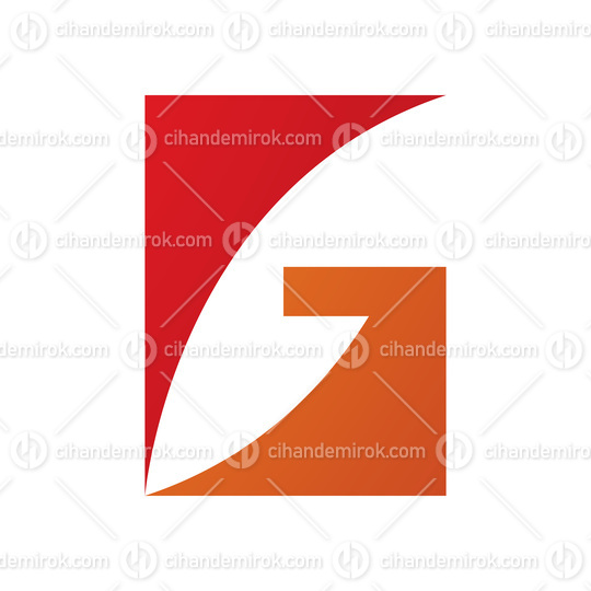 Red and Orange Rectangular Letter G Icon
