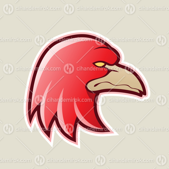 Red Eagle Head Cartoon Icon Vector Illustration